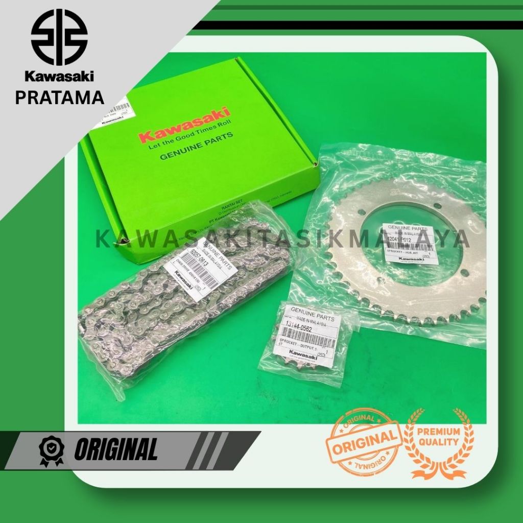 GEAR GIR RANTAI SET KLX 150 S G NEW 46T ORIGINAL ORI ASLI KAWASAKI KGP P1005-1011