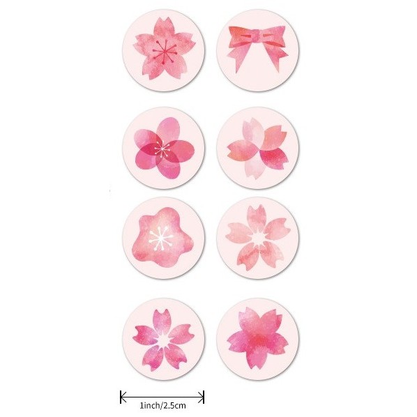 

50pcs Pretty Pink Sakura Flower Seal Sticker Stiker Cantik Terimakasih Packaging Online Shop Packing Kardus Box