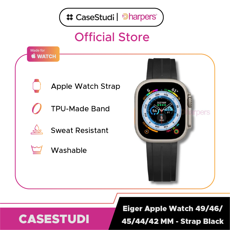 CASESTUDI Eiger Apple Watch Strap 49/46/45/44/42 MM Tali Jam Tangan Aksesoris Jam Tangan