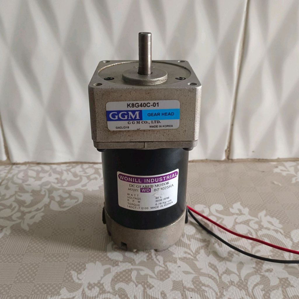 Dc Motor Gearbok GGM 90V 25Watt Ratio 1 : 40 75Rpm