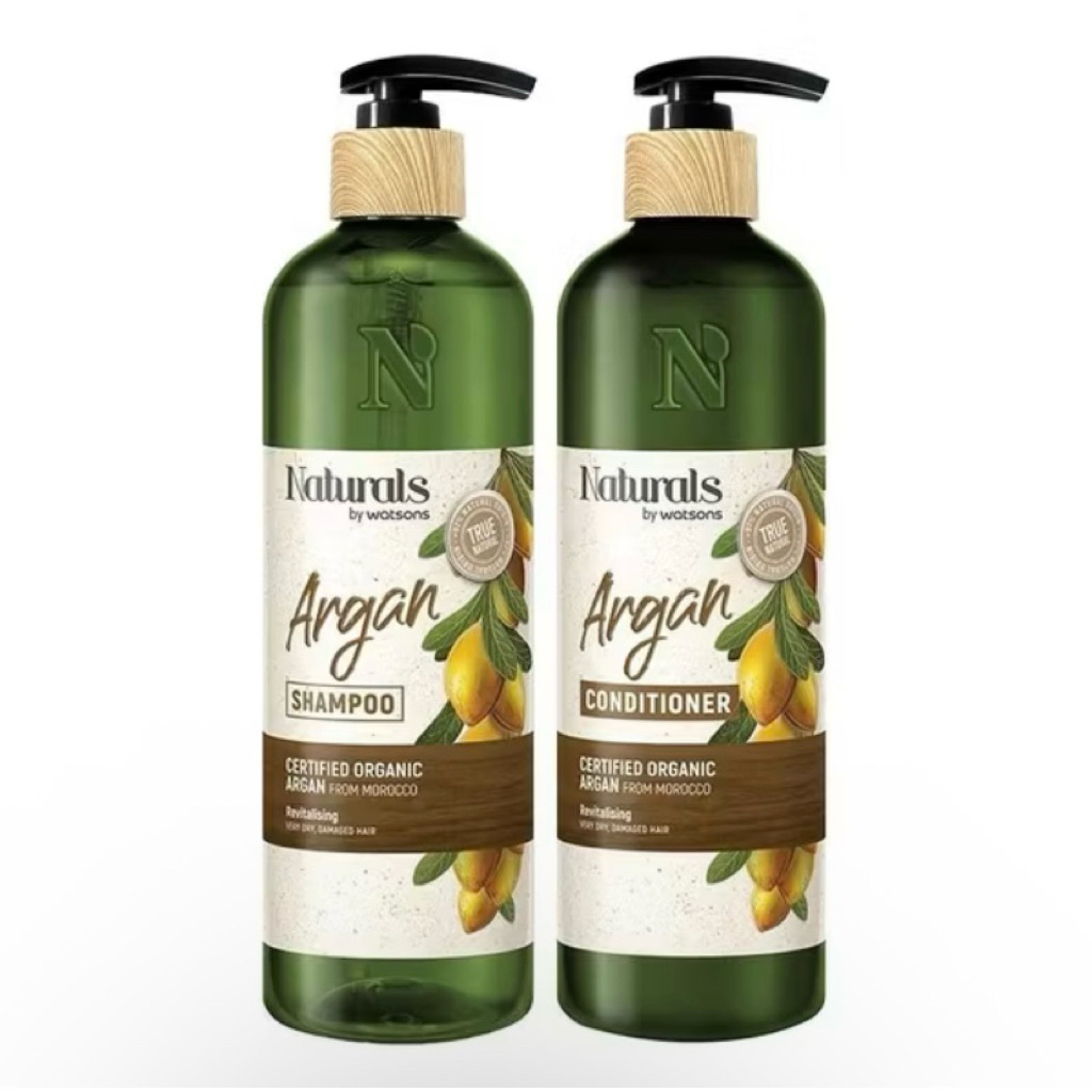 Naturals By Watsons Argan, Shampoo & Conditioner 490mL