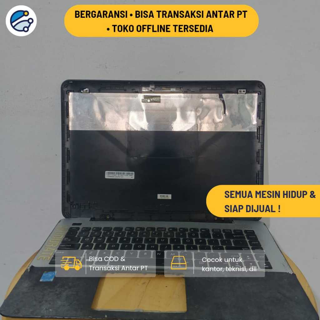 Casing Atas Laptop Dengan Engsel / Top Cover Laptop / Frame LCD Laptop / Casing Depan Layar Laptop /
