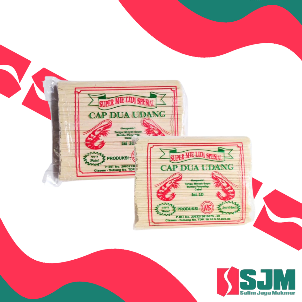 Mie Lidi Mentah Cap Dua Udang Besar & Kecil – Renyah Siap Goreng