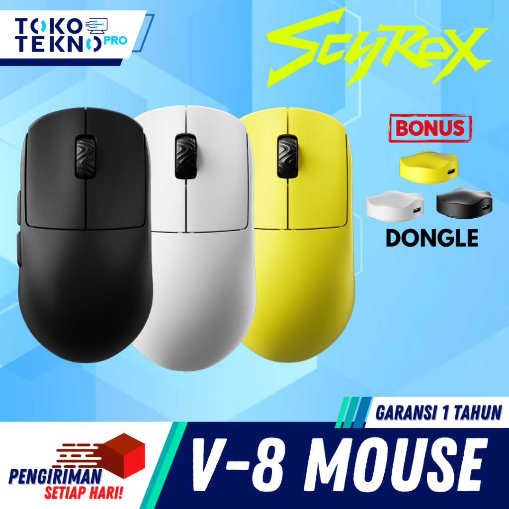 Scyrox V8 / V-8 Gaming Mouse Ultra Lightweight PAW-3950 8K Polling Rate