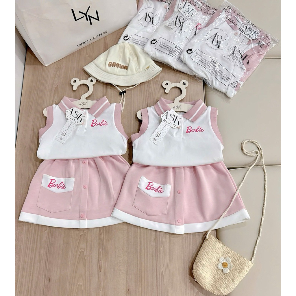 Set barbie rokcel anak perempuan