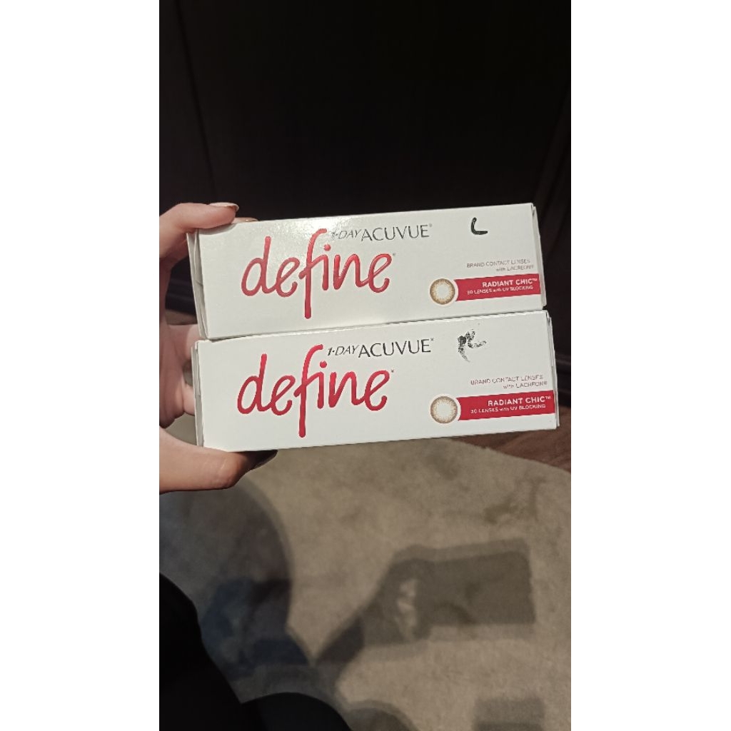 [Jual murah, tidak dipakai] 1 Day Acuvue Define Radiant Chic 30 Lenses with UV Blocking -3.25 dan -2