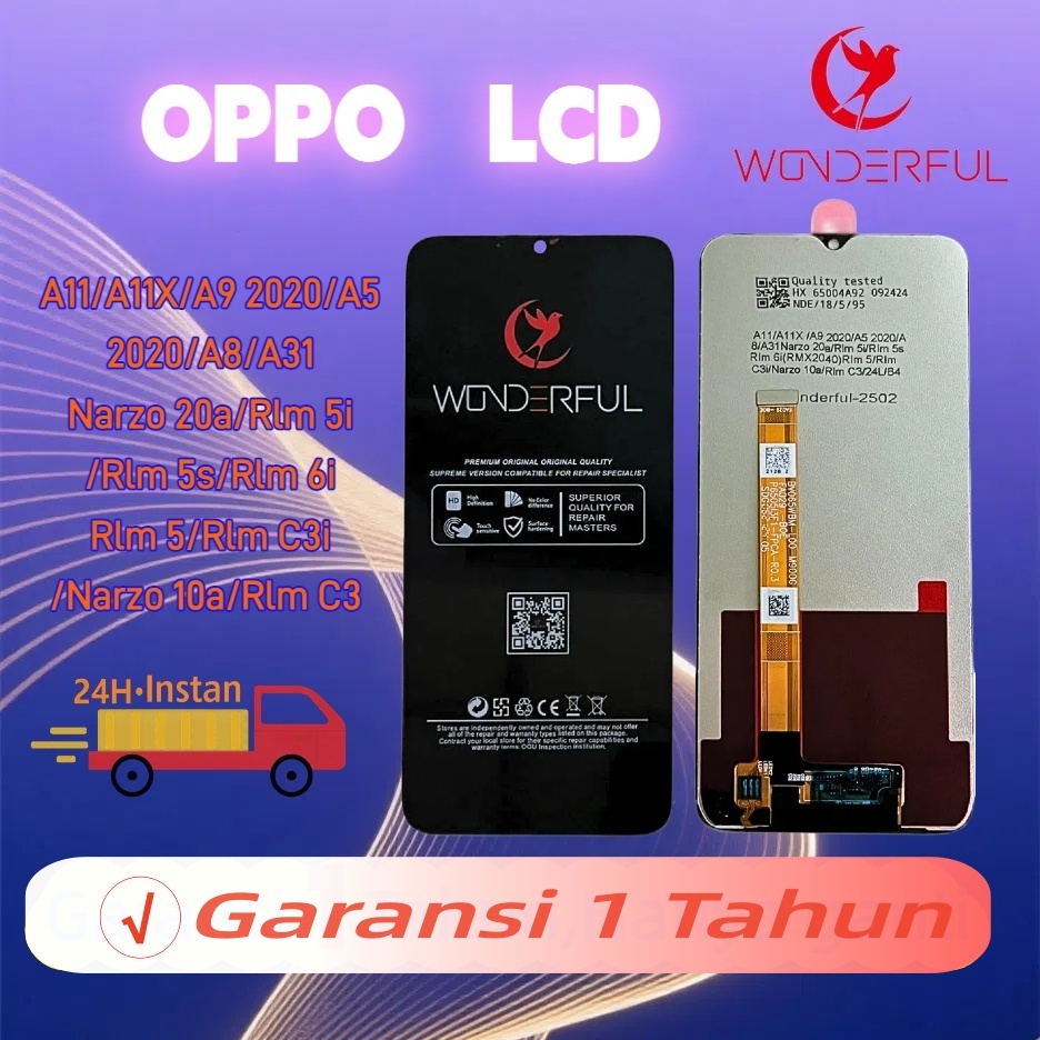 (Wonderful) LCD OPPO A11/A11X/A9 2020/A5 2020/A8/A31 Narzo 20a/Rlm 5i/Rlm 5s/Rlm 6i Rlm 5/Rlm C3i/Na
