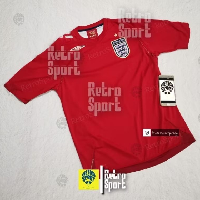 Original Umbro Jersey Retro Vintage England Away World Cup 2006