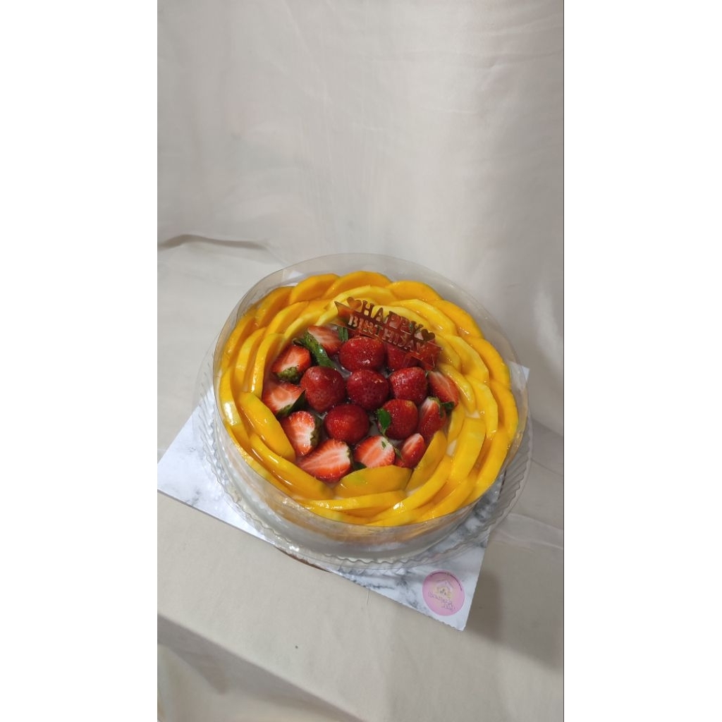 

Pudding sutra buah / Free topper birthday