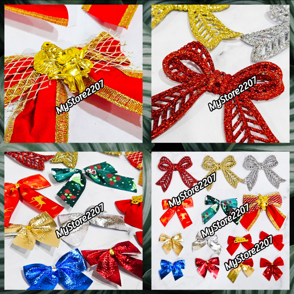 

Pita Dekorasi Pohon Natal / Pita Merry Christmas / Pita Hampers Natal / Gantungan Pita Natal