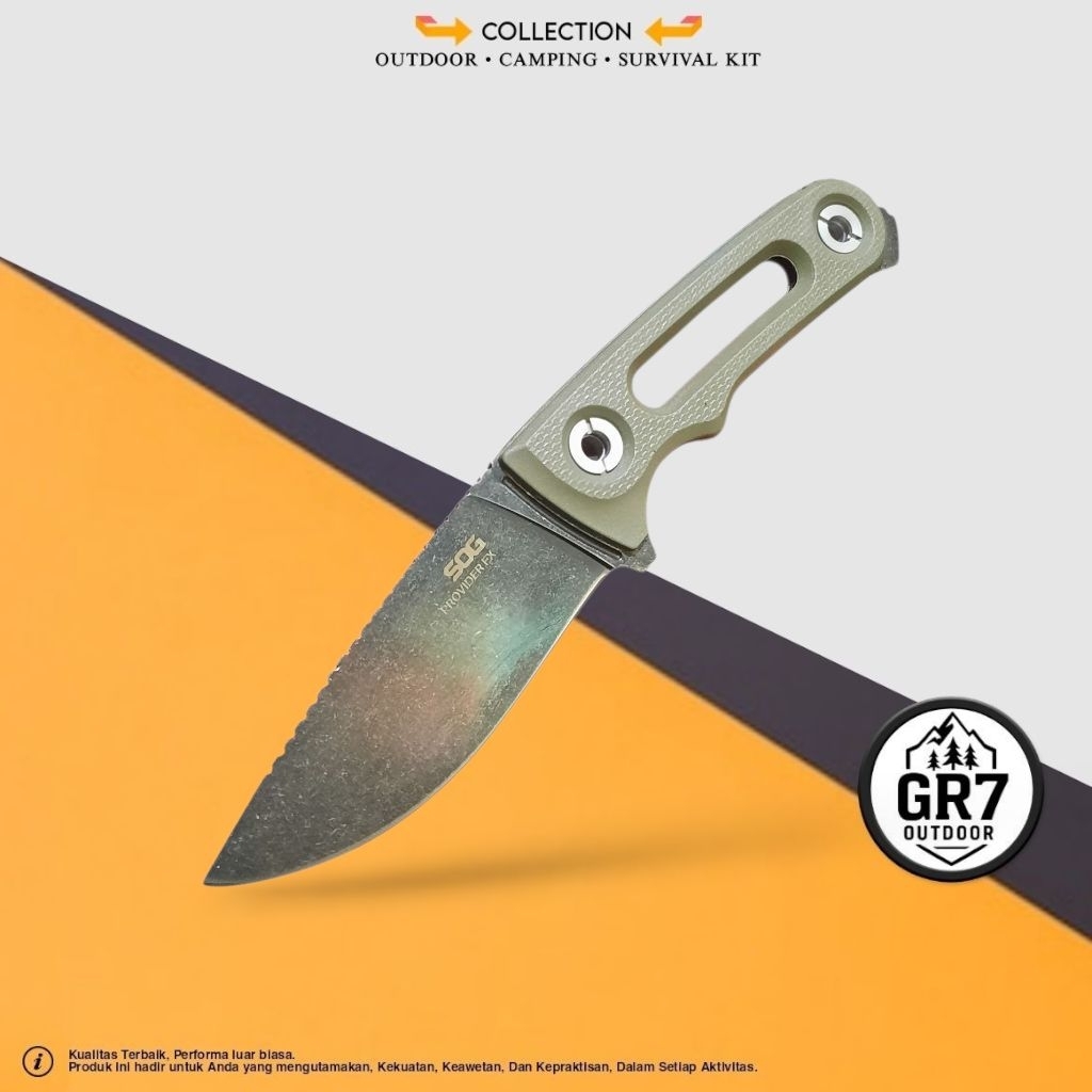Pisau Survival Tactical SOG Black Outdoor EDC / Pisau Taktis / Survival Kit