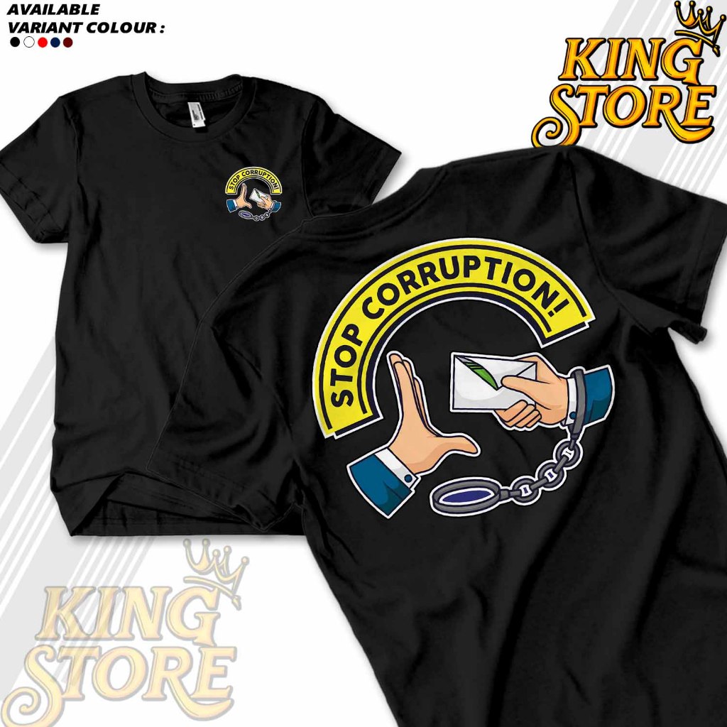 KAOS VIRAL - STOP KORUPSI//KORUPSI TIDAK MEMBUATMU KEREN KAOS DPR KORUPSI BISA COD