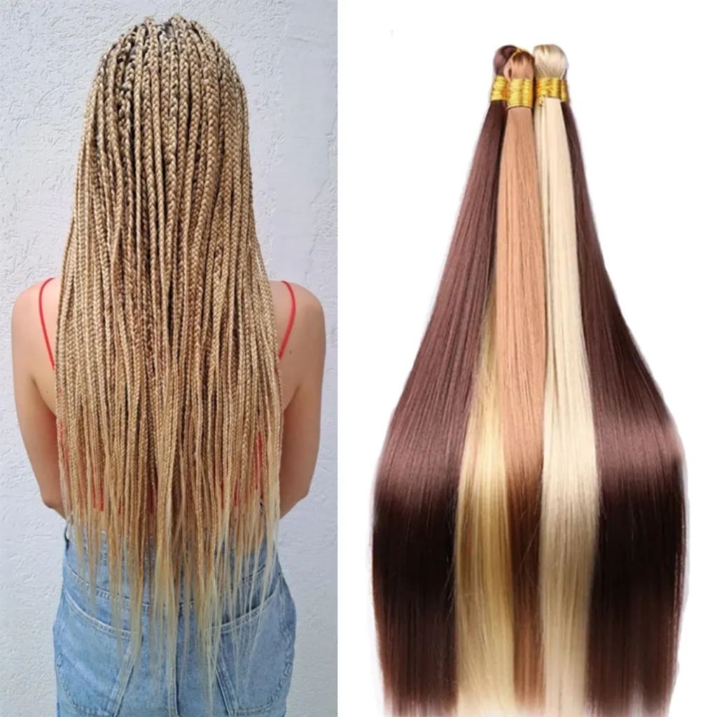 JAVATRESS Bulk Straight Extension Rambut Sambung Lurus Rambut Sambung Panjang Rambut Sulam Rambut An