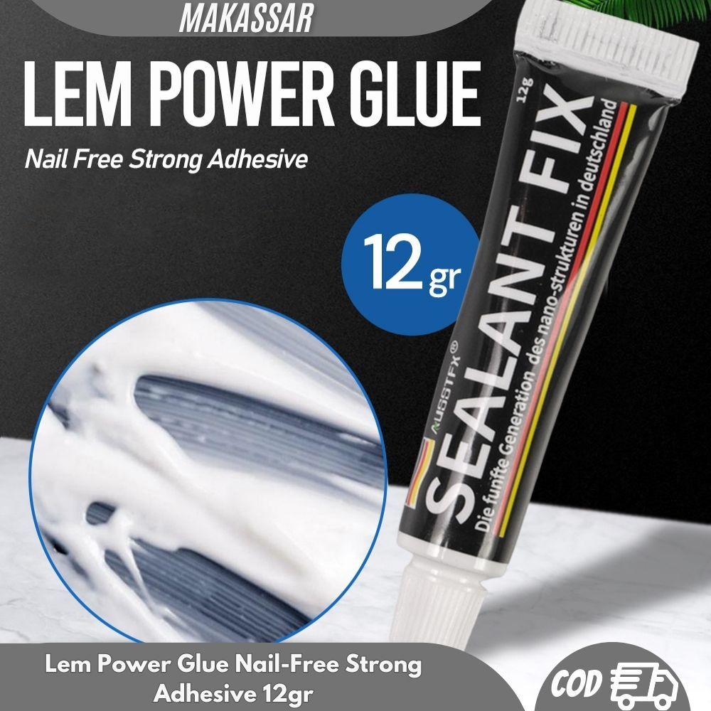 

Lem Power Glue Nail-Free Strong Adhesive 12gr