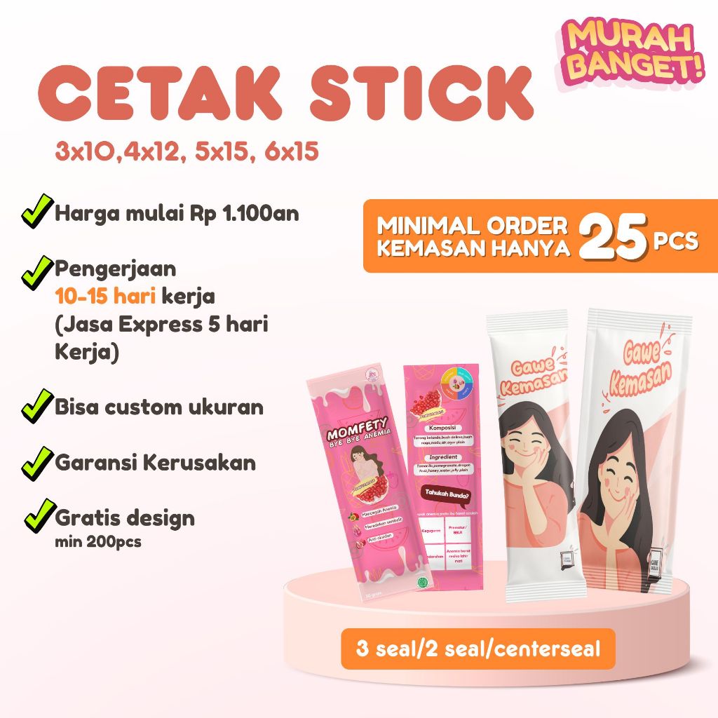 KEMASAN SACHET STICK CUSTOM FULL COLOUR