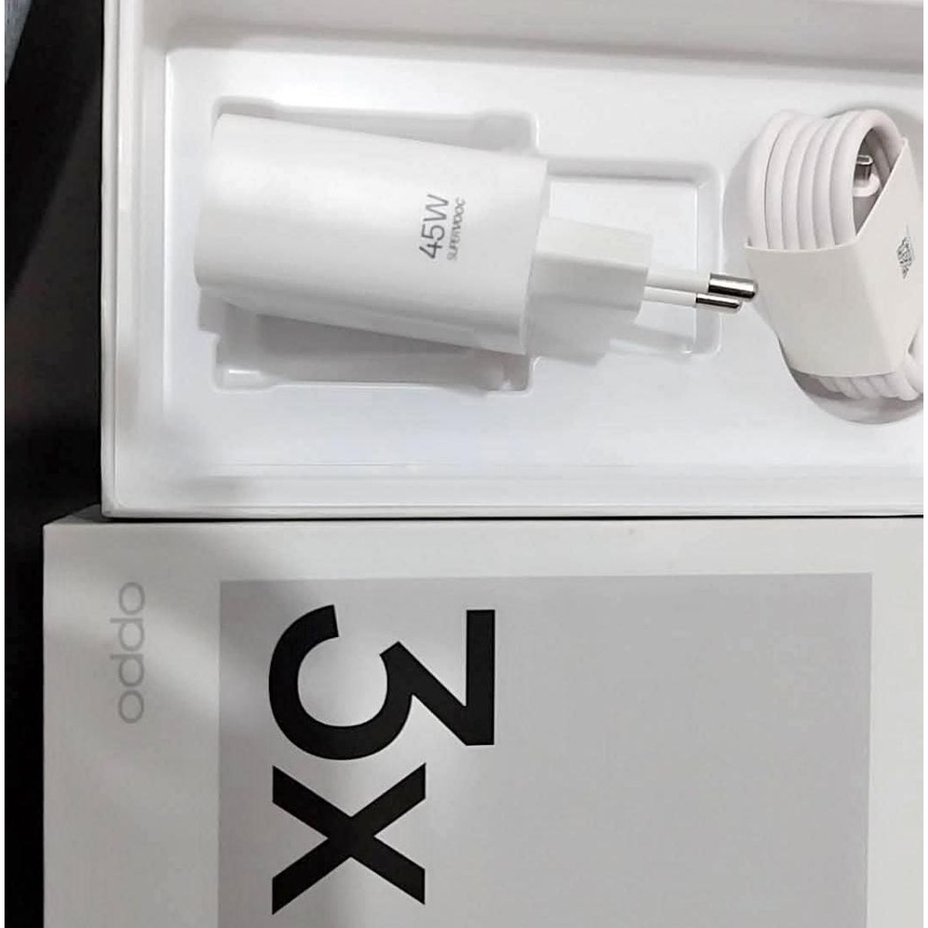 Charger original bawaan hp Oppo 45 wat super Vooc