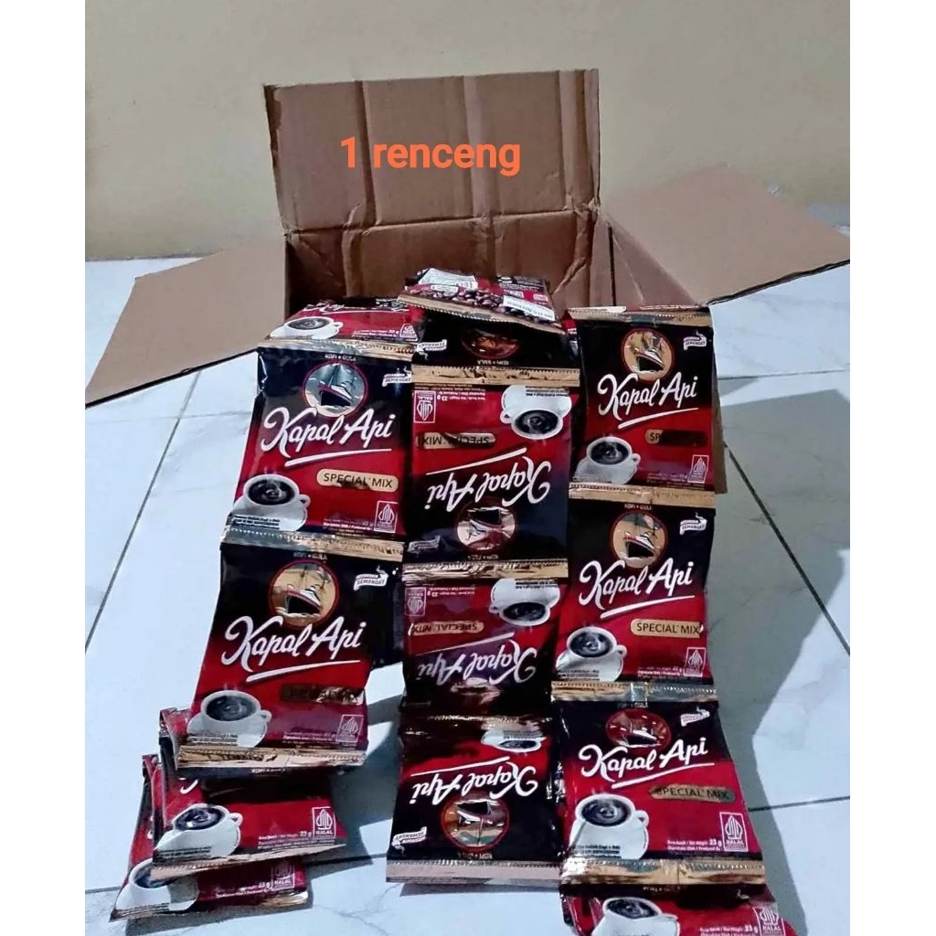 

5 renceng kopi kapal api sachet mix 23 gram & / 1 dus