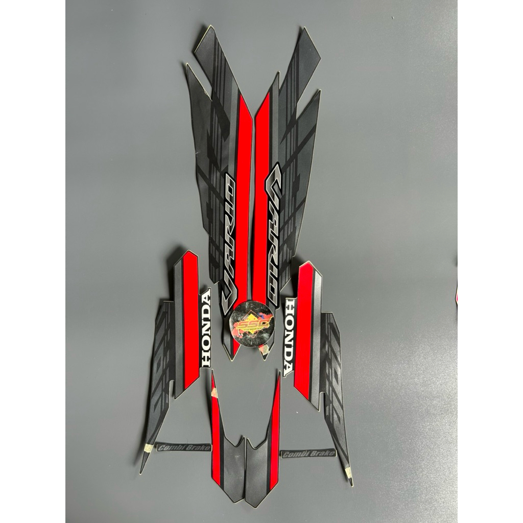 STRIPING STIKER VARIO 125 2017 HITAM ABU ORIGINAL