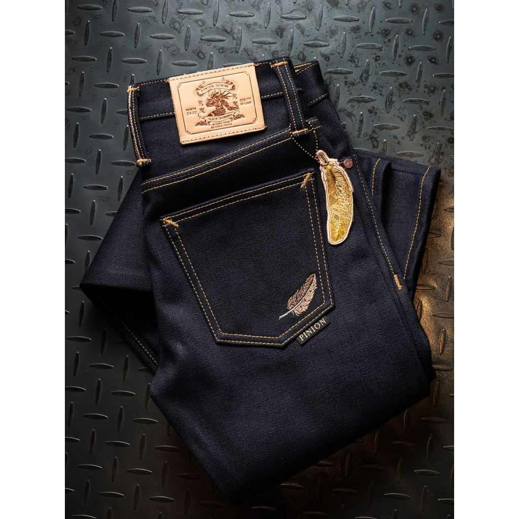 [READY STOCK] PINION DENIM BLACK DIAMOND - BROWN WEFT 24oz