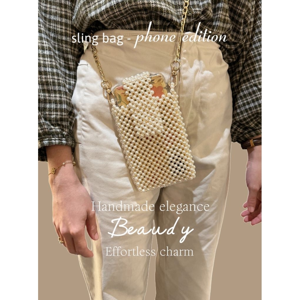 BEAUDY TAS MUTIARA/SLING PHONE BEADS/TAS MANIK HP