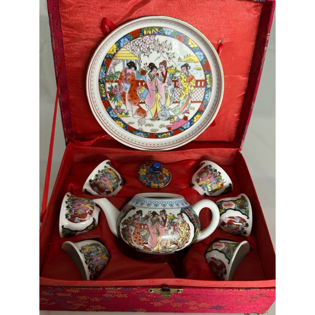 teko shuang xi keramik tea set wedding sangjit tingjing paitu hee ceret / chinese wedding tea pot ge