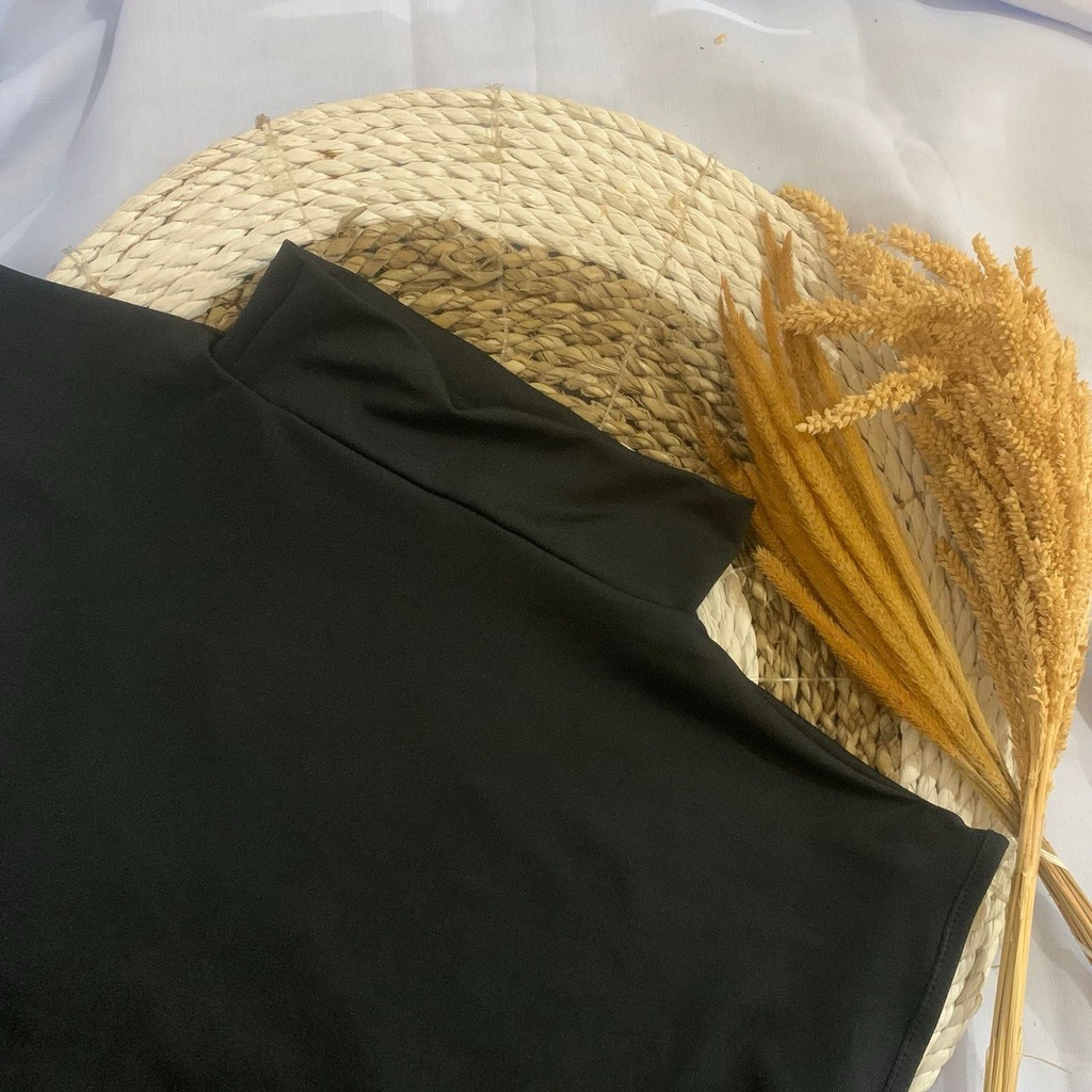 Manset Tanpa Lengan / Manset Baju / Manset Kutung Turtleneck Bahan Jersey Premium