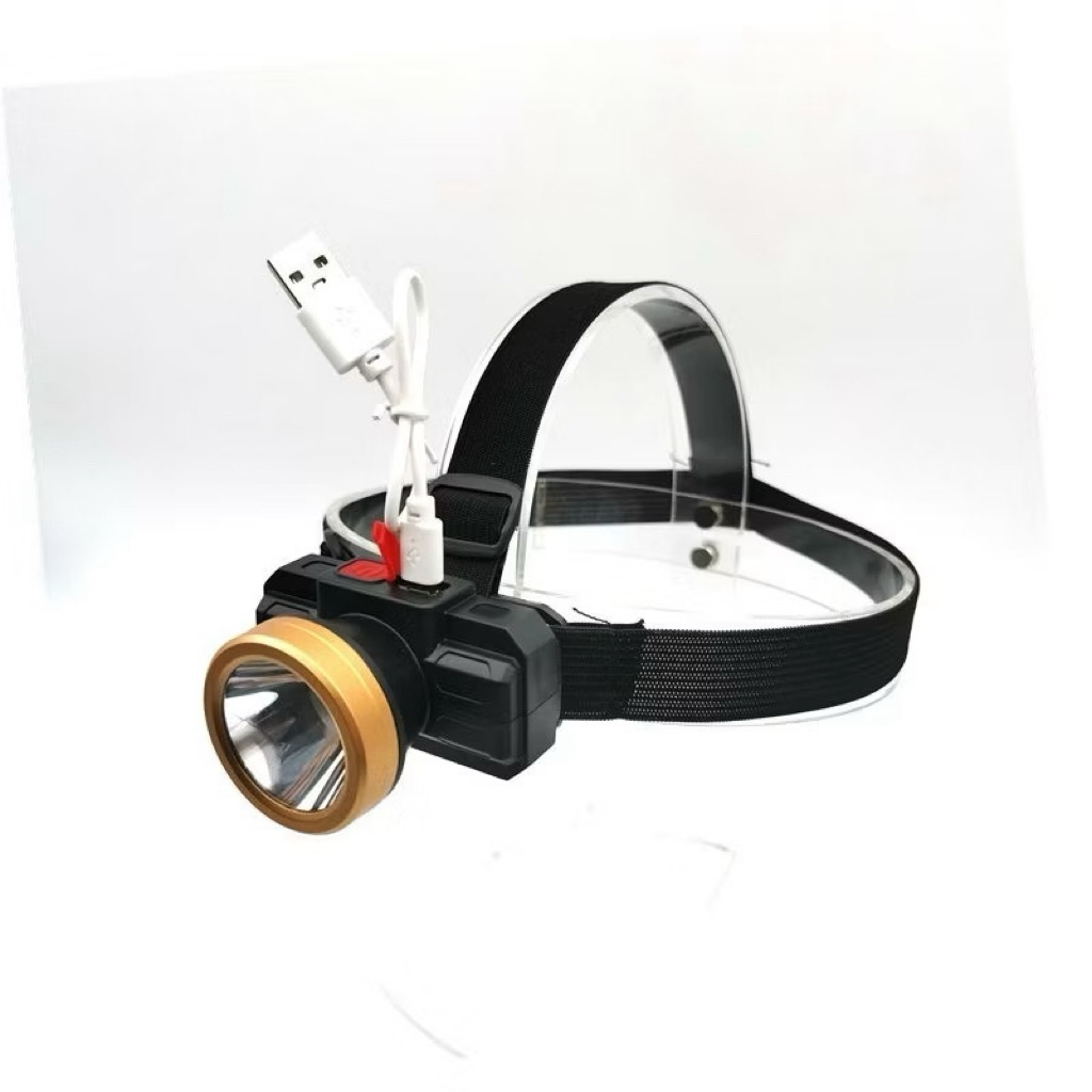 Senter Kepla Headlamp Cahaya Putih T40 Portable Rechargeable