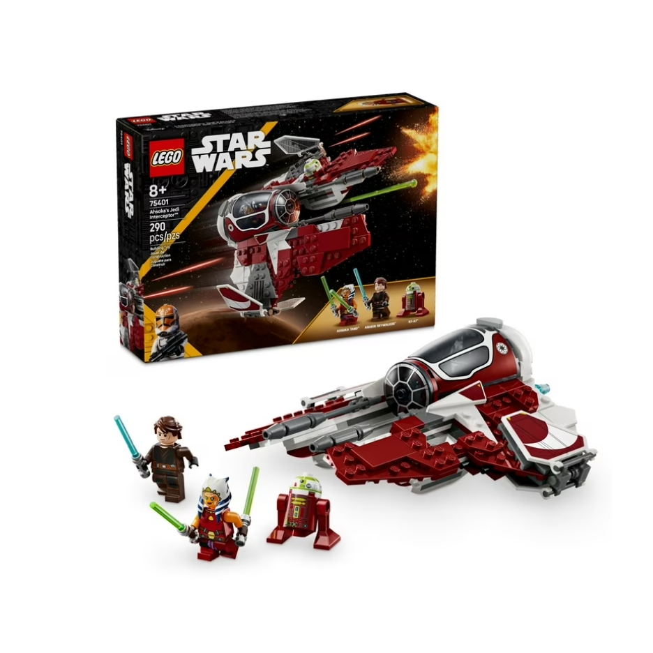 LEGO Star Wars: The Clone Wars Ahsoka's Jedi Interceptor Spaceship Building Toy - Kids Star Wars Toy