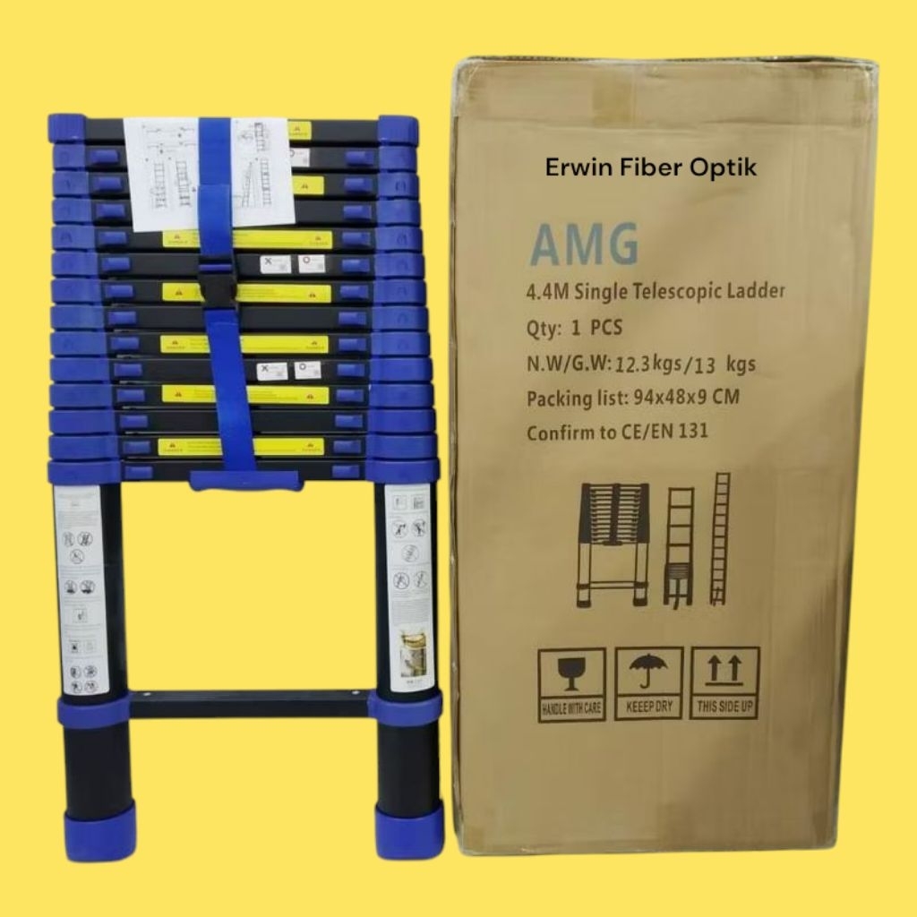 Tangga single 4,4 meter AMG Telescopic Ladder