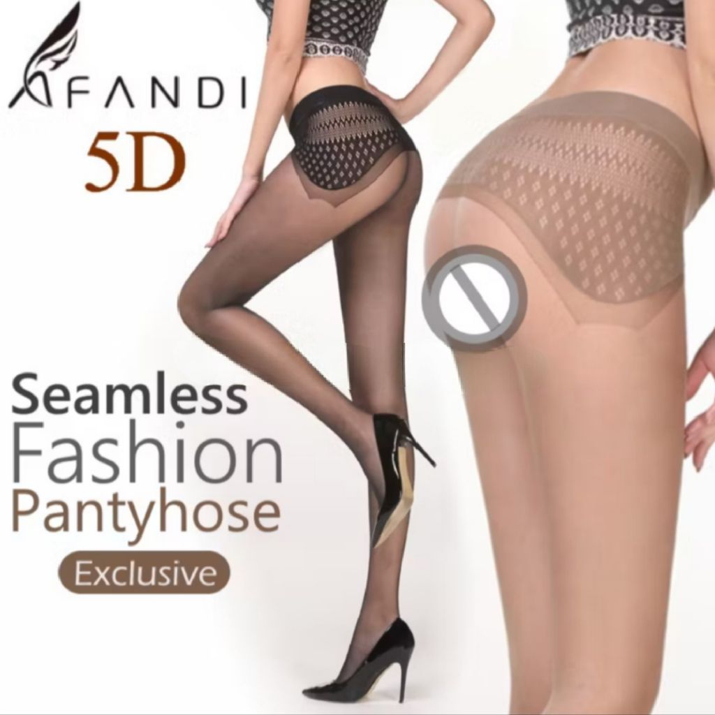 Pantyhose Stocking Seamless Fashion Hitam Afandi 5 Denier