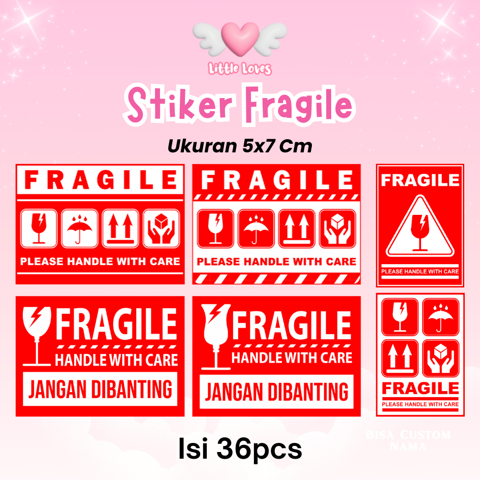

Sticker Fragile Murah | Stiker Pecah Belah Kemasan Olshop | Label Pengiriman Awas Pecah