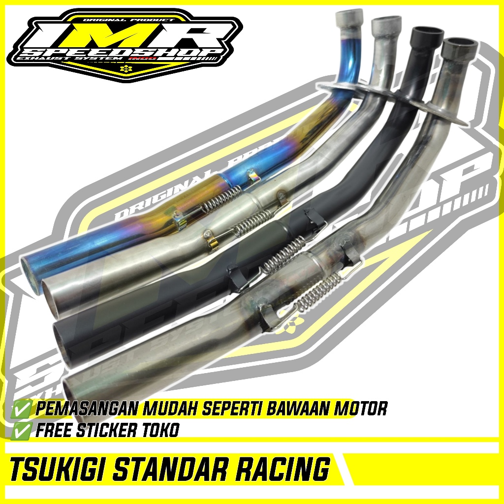 LEHER KNALPOT STANDAR RACING TSUKIGI VEGA R JUPITER Z MX 135 ASTREA SUPRA X 110 125 Dll