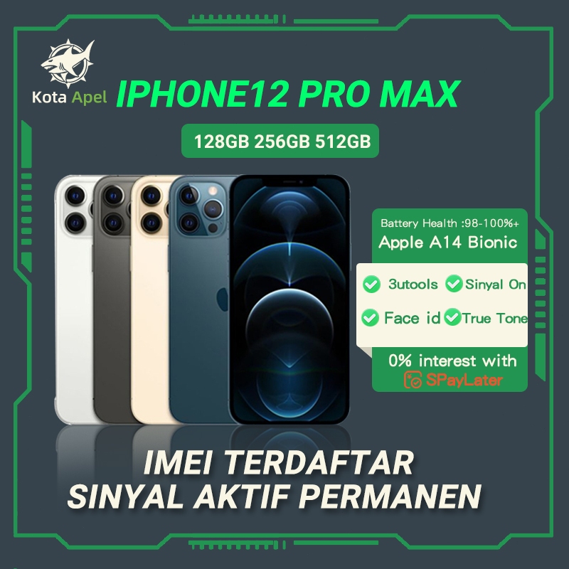 BC iPhone 12 PRO/PRO MAX Second 128GB 256GB Bekas LCD Original 100% EX INTER Mulus Fullset Garansi 3