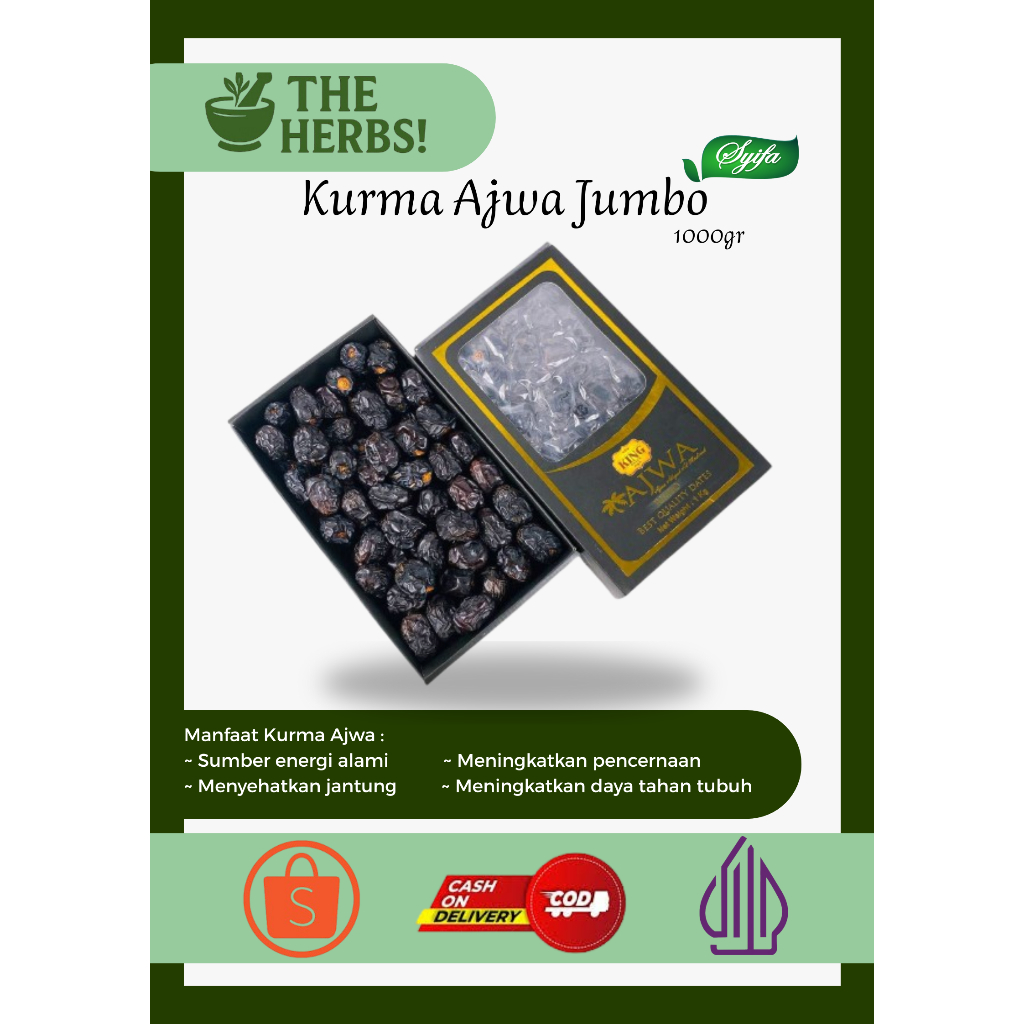 Kurma Ajwa Mix Jumbo 1000gr | Syifa | King Dates