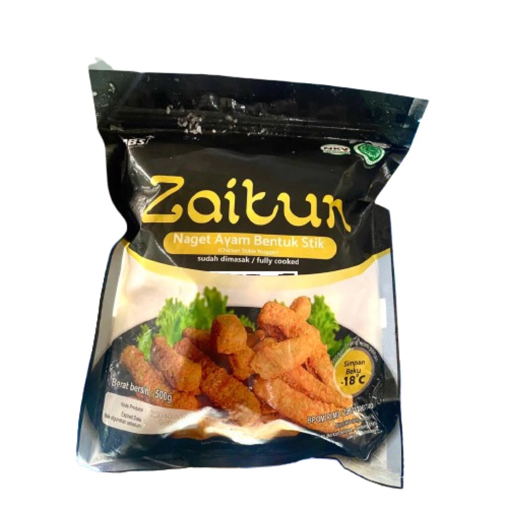 

ZAITUN CHICKEN STIKIE NUGGET 500 GR (NUGGET STIK)
