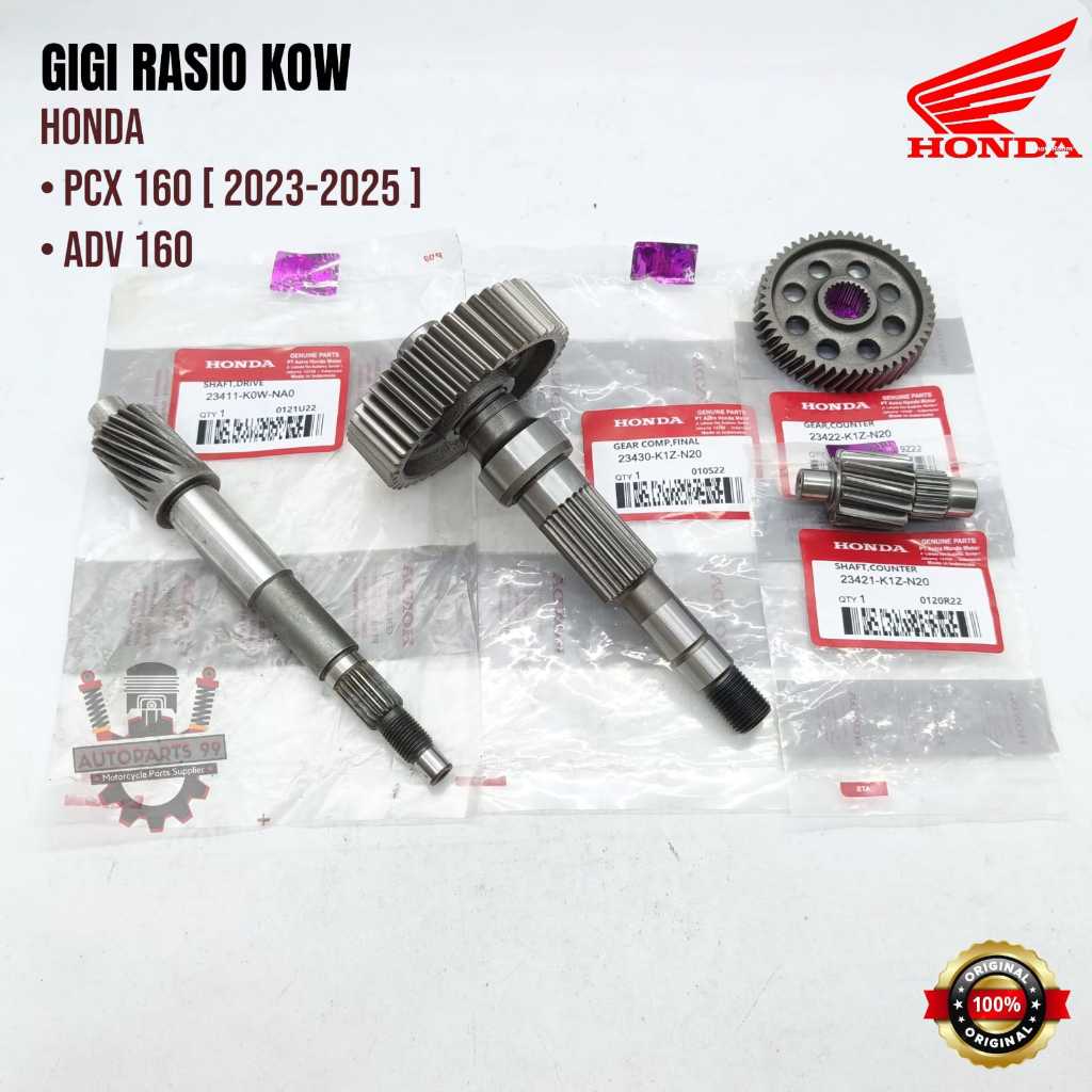Gigi Rasio Set Honda ADV 160 PCX 160 Original Gigi Rasio K0W Gear Rasio ADV 160 PCX 160