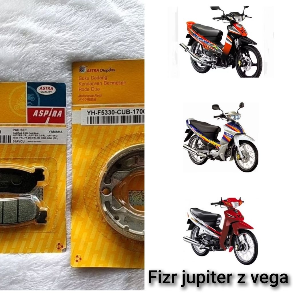 Kampas rem depan + belakang f1-zr jupiter z FZR-1200 + CUB-1700 ori ASPIRA