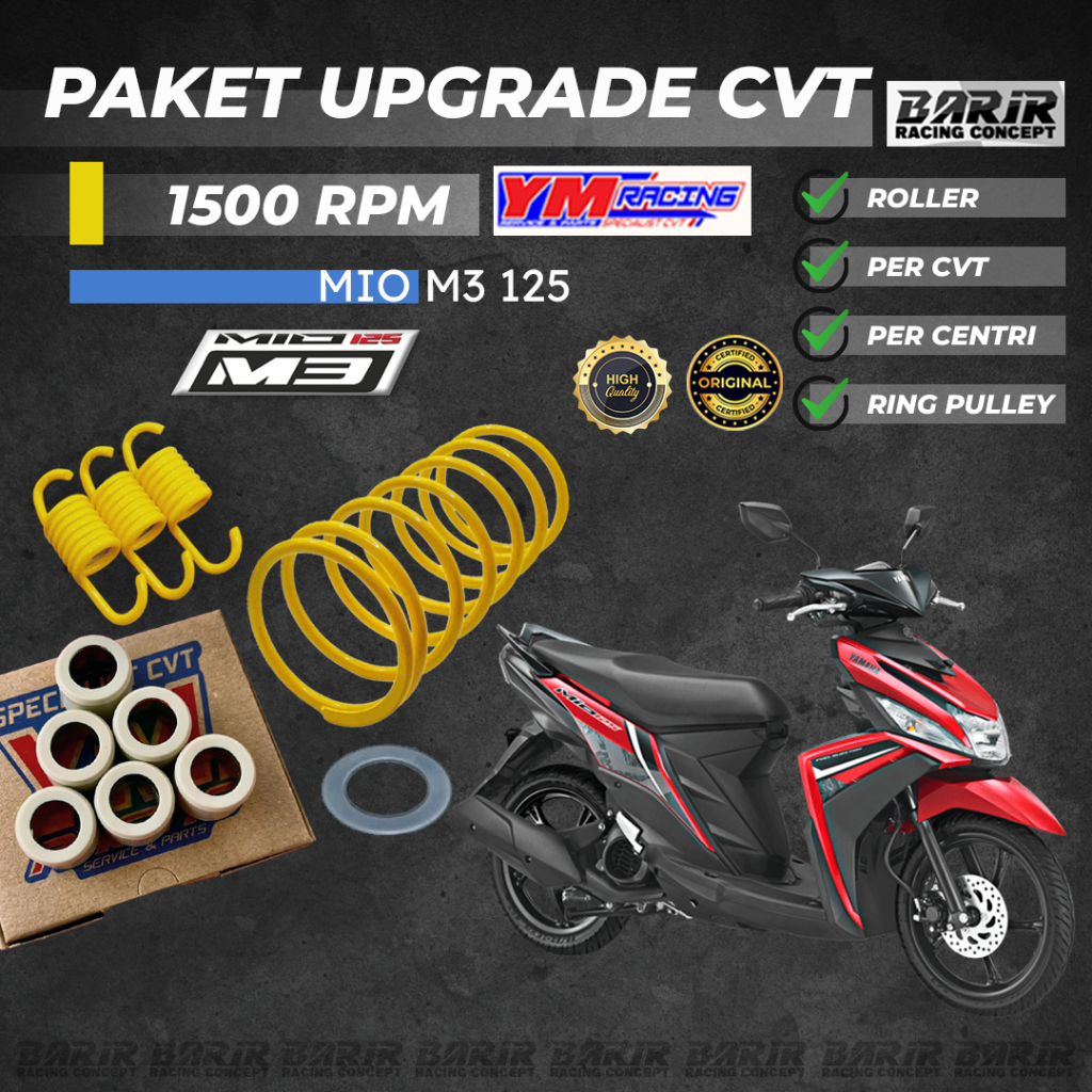 Paket Upgrade CVT MIO M3 125 YM Racing 1500 RPM Ori