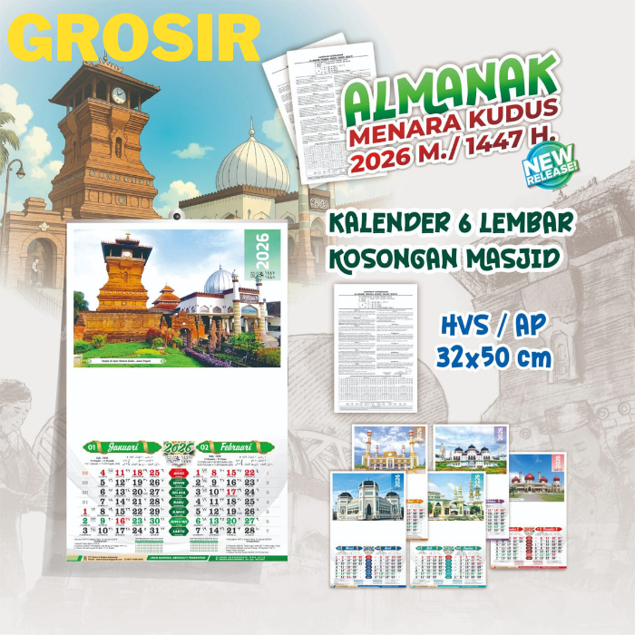 PROMO GROSIR KALENDER MENARA KUDUS 2026