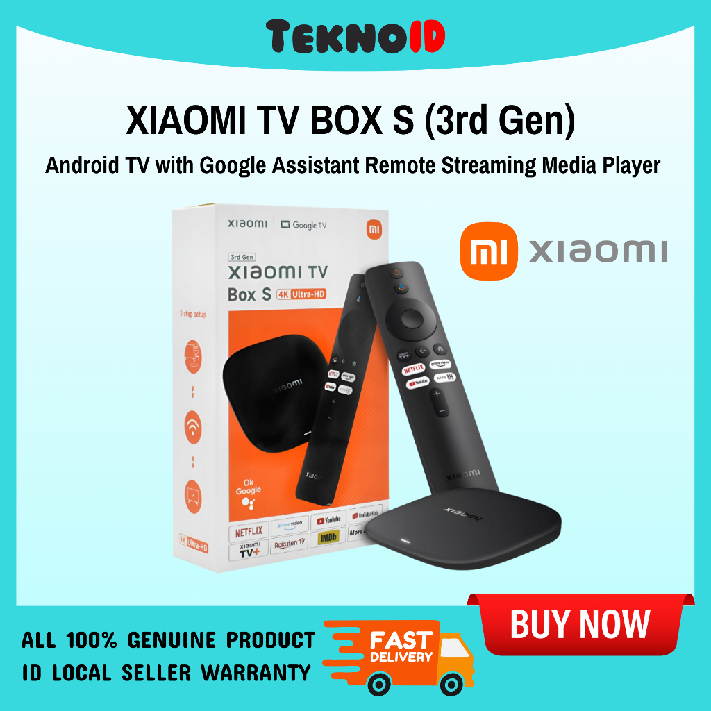 Xiaomi TV Box S (3rd Gen) | Stunning Visual 4K with Dolby Vision & HDR10+ | Immersive Sound with Dol