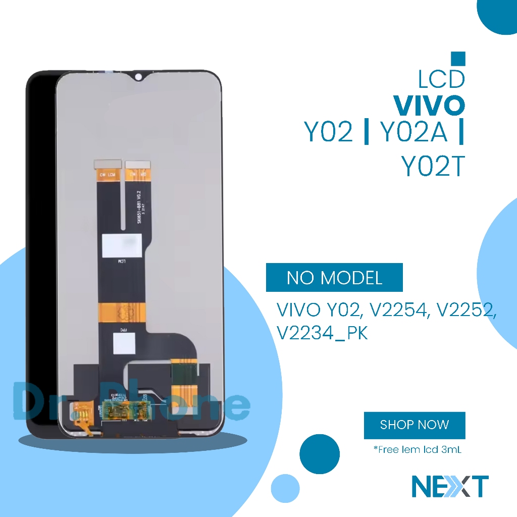 LCD Vivo Y02 / LCD Vivo Y02A / LCD Vivo Y02T - Fullset Touchscreen