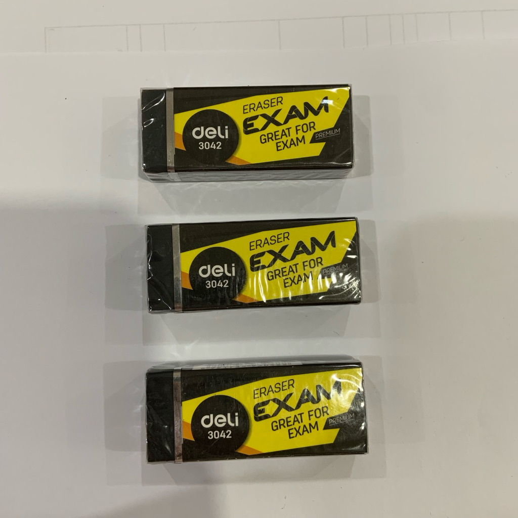

DELI Penghapus Pensil 2B Alat Tulis Sekolah Untuk Ujian exam eraser 3042