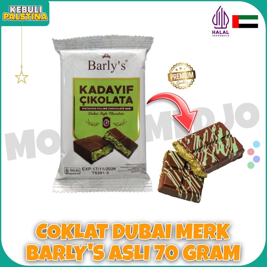 

COKLAT DUBAI ASLI 70 GRAM MERK BARLY'S DARI DUBAI