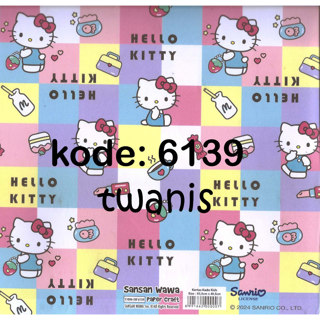 

Kertas Kado Hello Kitty SANWA kode 6139 Eceran Khusus Jogja Kirim Kurir Instan