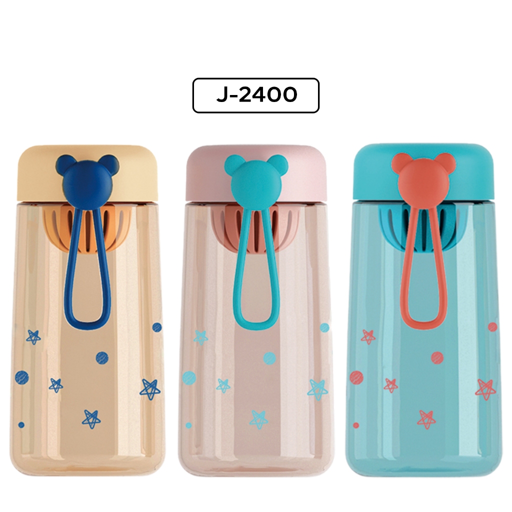 Botol Minum X&W Bear Space J-2400 Anti Tumpah 350Ml