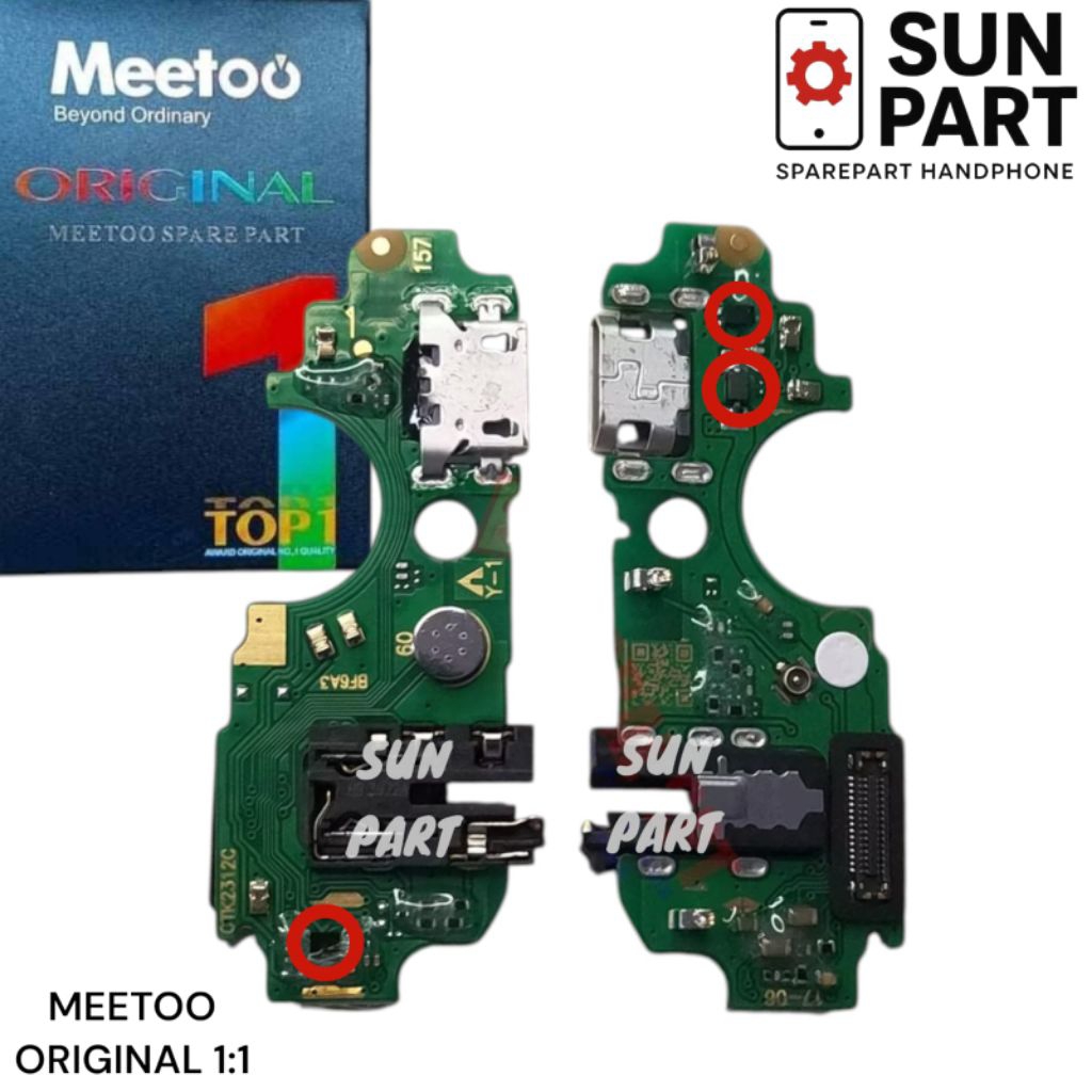 MEETOO | Flexibel Charger + Ic TECNO POP 7 + MIC Full Komponen Aisi ORIGINAL 1:1 - Flexi Flexible Fl