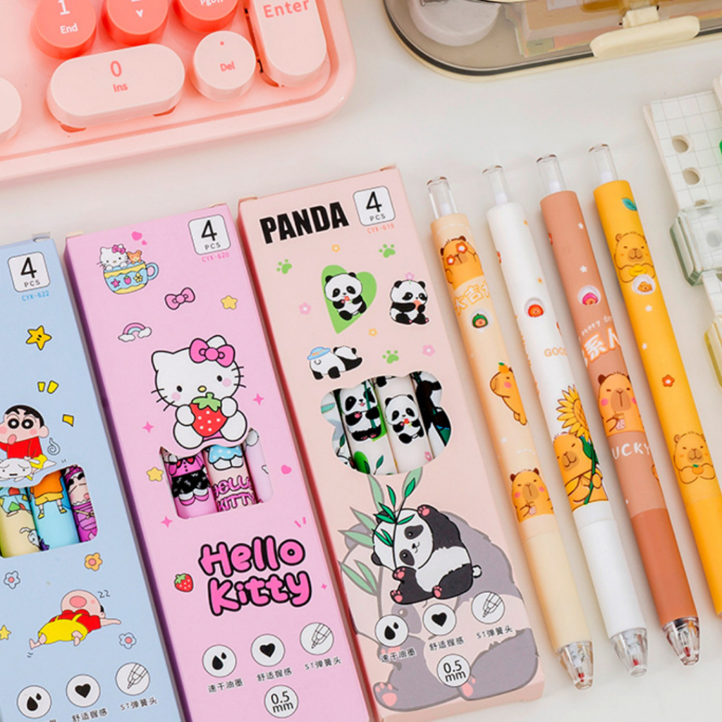 

PULPEN GEL MEKANIK 1 SET ISI 4 PCS MOTIF DENGAN UJUNG PULPEN RUNCING DAN PRESISI