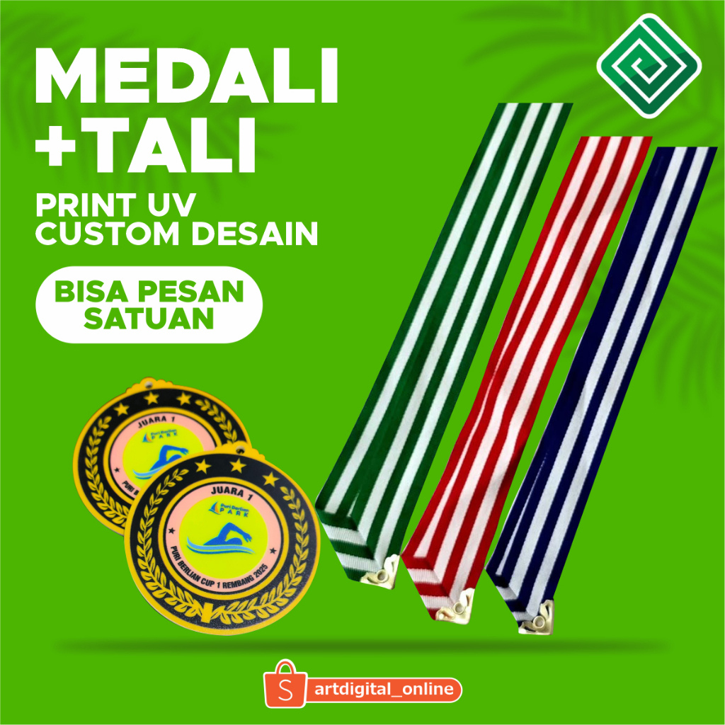 MEDALI + TALI - MEDALI PENGHARGAAN - MEDALI AKRILIK + TALI MEDALI SIAP PAKAI