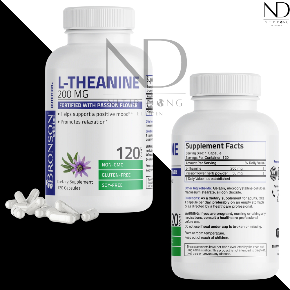L-Theanine Bronson 200MG - 120 Capsules