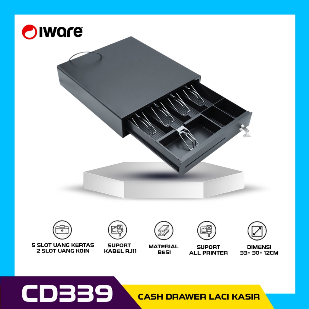 CASH DRAWER LACI KASIR IWARE CD-339